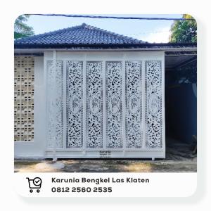 Custom Pintu Pagar Cutting Besi Hollow Galvanis Klaten