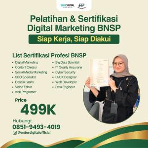 UNGGULAN! HUB: 0851-9493-4019, Ujian Sertifikasi Digital Marketing BNSP Nganjuk