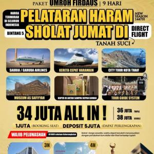 TRUSTED! TELP. 0811-8134-882, Umroh Plus Al Aqsa Lamongan, Jannah Firdaus